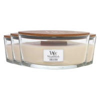 4X WoodWick Geurkaars Ellipse Vanilla Bean 454 gr