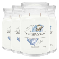 4X Yankee Candle Geurkaars Large Jar Soft Blanket 567 gr