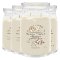 4X Yankee Candle Geurkaars Large Jar Warm Cashmere 567 gr