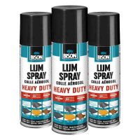 3X Bison Lijmspray Heavy Duty 500 ml