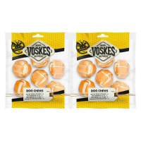 3X Voskes Hondensnacks Bal White Kip 6 stuks