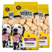 3X Voskes Hondensnacks Merg Hartjes 750 gr
