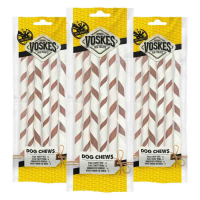 3X Voskes Hondensnacks Twist Stick Beef M 6 stuks