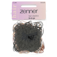 2X Zenner Elastieken Rubber in Etui Zwart en Bruin 500 stuks