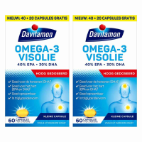 2X Davitamon Omega 3 Visolie 60 capsules