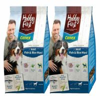 2X HobbyFirst Canex Hondenvoer Adult Maxi Vis & Rijst 12 kg