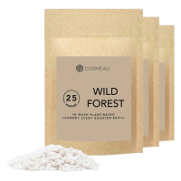 3X Cosmeau Geurbooster 25 Wasbeurten Navulling Wild Forest 250 gr