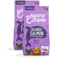 2X Edgard & Cooper Hondenvoer Droog Verse Zalm en Kalkoen Puppy 7 kg