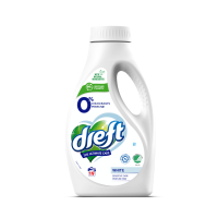 2+2 Gratis: Dreft Vloeibaar Wasmiddel 0% Witte Was 19 Wasbeurten 988 ml