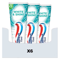 6X Aquafresh Tandpasta White & Shine 3 stuks