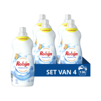 4X Robijn Klein & Krachtig Wasmiddel Stralend Wit 34 Wasbeurten 1,19 liter