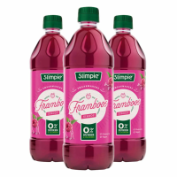 3X Slimpie Siroop Framboos 650 ml
