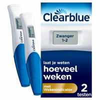 2X Clearblue Zwangerschapstest met Wekenindicator 2 stuks