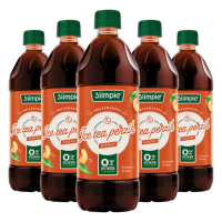 5X Slimpie Siroop Ice Tea Perzik 650 ml