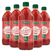 5X Slimpie Siroop Bloedsinaasappel Grapefruit 650 ml