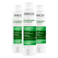 3X Vichy Dercos Anti roos Shampoo Gevoelige Hoofdhuid 200 ml