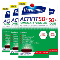4X Davitamon Actifit 50+ Omega 3 Visolie 90 capsules