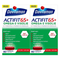 2X Davitamon Actifit 65+ Omega 3 Visolie 80 capsules
