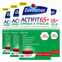 4X Davitamon Actifit 65+ Omega 3 Visolie 80 capsules