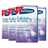 4X Davitamon Calcium Vitamine D3 Pepermunt 60 kauwtabletten