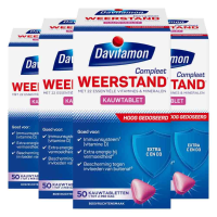 4X Davitamon Compleet Weerstand Hoog Gedoseerd Bosvruchten 50 kauwtabletten