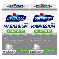 2X Davitamon Magnesium Kauwtablet 60 tabletten