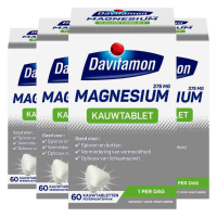 4X Davitamon Magnesium Kauwtablet 60 tabletten