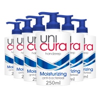 6X Unicura Moisturizing Handzeep Prebiotica 250 ml