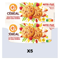 5X Céréal Koekjes Appel Framboos 138 gr