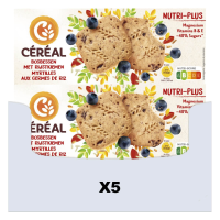 5X Céréal Koekjes Bosbessen Rijstkiemen 140 gr