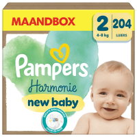 Pampers Harmonie Luiers Maat 2 (4 8kg) 204 stuks