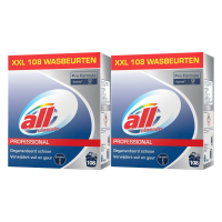 2X All Professional Wasmiddel Poeder Classic   108 Wasbeurten Pro Formula 7,56 kg