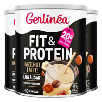 3X Gerlinea Fit & Protein Hazelnut Latte 340 gr