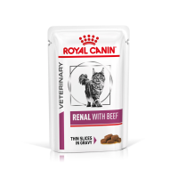 48X Royal Canin Kattenvoer Nat Renal met Rund 85 gr