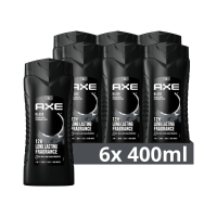 6X Axe 3 in 1 Douchegel XL Black 400 ml