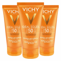 3X Vichy Capital Soleil Dry Touch Zonnebrand Creme Gezicht SPF50 50 ml