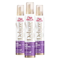 3X Wella Deluxe Pure Fullness Mousse 200 ml