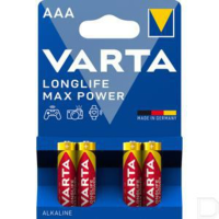 Varta Longlife Max Power Alkaline Batterijen AAA 4 stuks