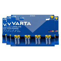 4X Varta Longlife Power Alkaline Batterijen AAA 8 stuks