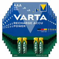 12X Varta Recharge Accu Power Oplaadbare Batterijen AAA 800mAh 4 stuks