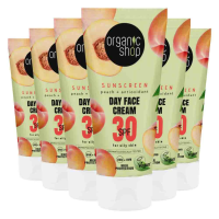 6X Organic Shop Zonnebrandcréme Gezicht SPF 30 Vette huid 50 ml