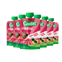 6X Goodies Knijpfruit Smoothie Aardbei & Appel 100 gr
