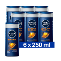 6X NIVEA Men Sport Douchegel 250 ml