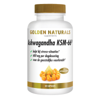 2X Golden Naturals Ashwagandha KSM 66 60 vegacapsules