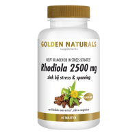 2X Golden Naturals Rhodiola 2500mg Vegan 60 tabletten