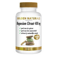 Golden Naturals Magnesium Citraat 400mg Vegan 180 tabletten