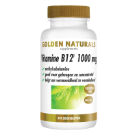 Golden Naturals Vitamine B12 1000mcg Vegan 240 zuigtabletten