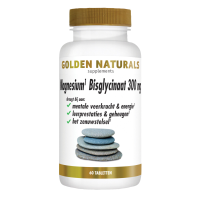 Golden Naturals Magnesium Bisglycinaat 300mg Vegan 60 tabletten