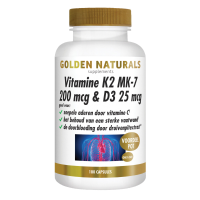 Golden Naturals Vitamine K2 200 mcg & D3 26mcg 180 vegacapsules