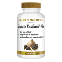2X Golden Naturals Zwarte Knoflook Plus 60 vegacapsules
